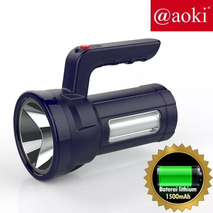 SENTER GAGANG JUMBO LED 20W AOKI AK-6699 MULTIFUNGSI PLUS EMERGENCY BISA DI CAS TAHAN LAMA HINGGA 15