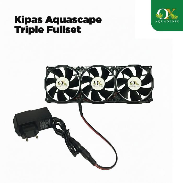 kipas aquarium aquascape triple fullset lengkap