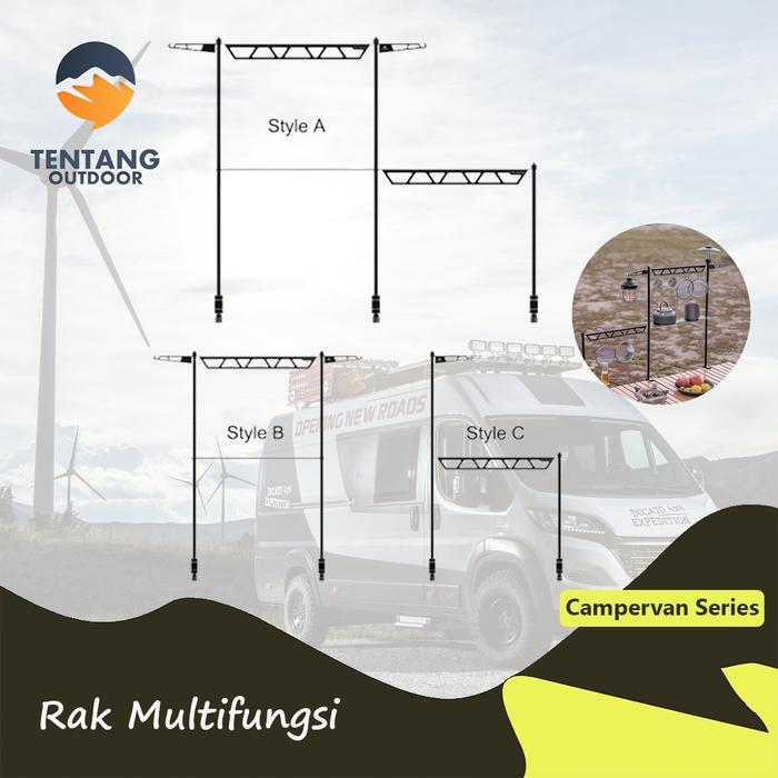 Rak Gantung Multifungsi Tableware Rack Rak Meja Camping Outdoor