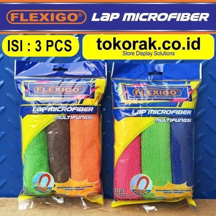 FLEXIGO KAIN LAP MICROFIBER MULTIFUNGSI SYNOTT 3 PCS MOTOR MOBIL SERAP AIR KAIN LAP