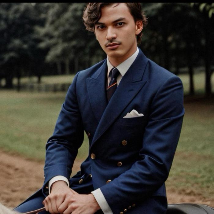 Jas. Baru. Bagus untuk acara nikah Tebal Pria Formal Blazer Casual Kantor Hitam Celana Slim Fit - Hi