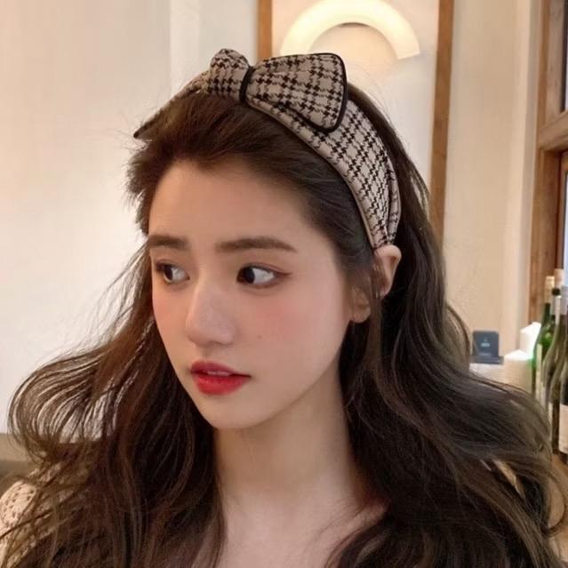 Hana Big Bow Korean Headband / Bando Bangkok Besar Lebar / Bandana Korea / Head Band Besar Import /