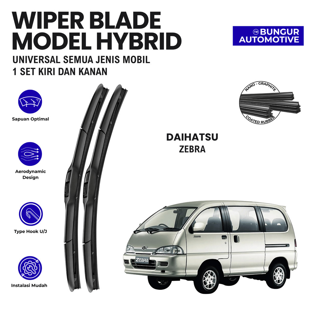 Wiper Daihatsu Zebra Hybrid Kaca Depan Mobil
