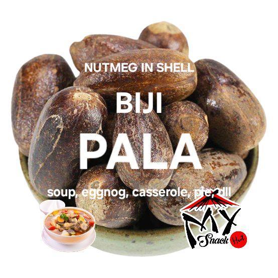 PROMO BIJI PALA UTUH 3PCS WHOLE LONG NUTMEG SEED MYRISTICA FRAGRANS POLO LONJONG JAIPHAL PAPUA