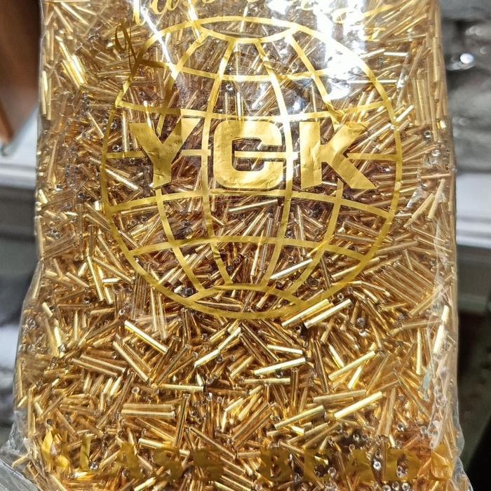 Manik Payet Bambu YCK Panjang 1cm 450gram Semi Jepang Gold Batang Mote Hijab Bambu Patah Payet