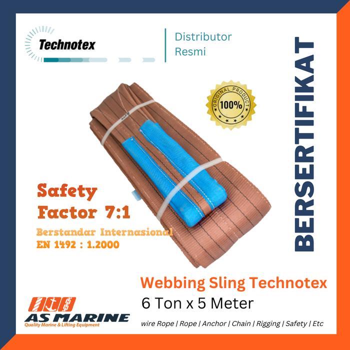 ` Webbing Sling / Sling Belt TECHNOTEX Holland 6 Ton x 5 Meter