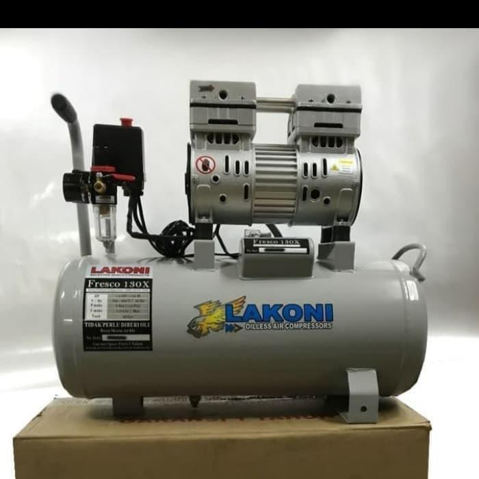 Kompresor Angin Tanpa Oli Oilless 1 HP 1 PK 30 Liter LAKONI FRESCO 130X FRESCO 130 X