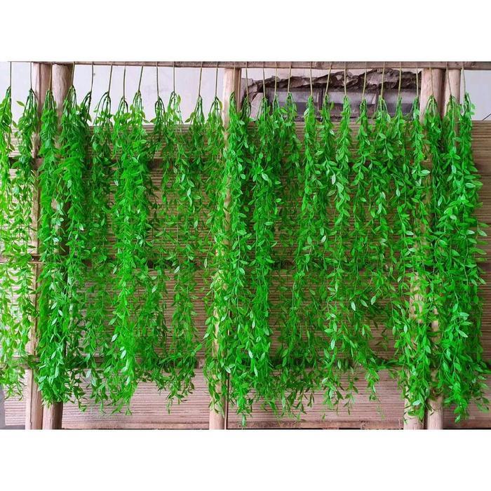 Grosir Bunga Jakarta 12pcs Tangkai Daun Rambat Juntai Artificial Rotan Plastik Lee Kwan Yew Hoya