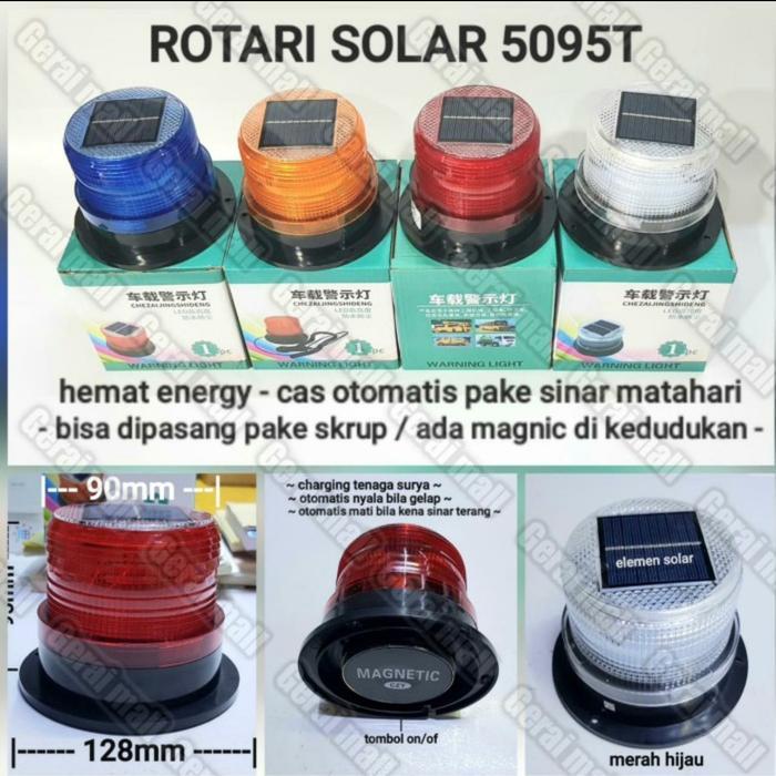 Lampu Rotari Solar Mini Lampu Strobo Solar Mini Lampu Warning Light