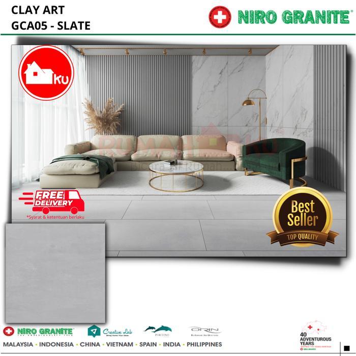 LANTAI GRANIT NIRO CLAY ART SLATE (GCA05) Matt uk.60x120