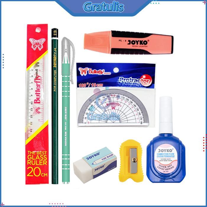 TERMURAH 1 SET PERLENGKAPAN ALAT TULIS SEKOLAH [SMP/SMA/KULIAH] / PAKET ALAT TULIS SEKOLAH /