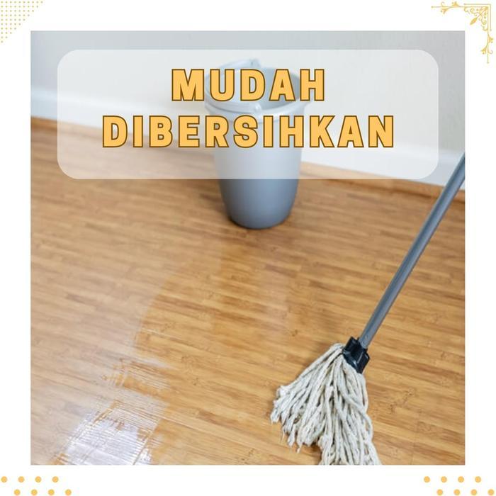 Lantai Vinyl Stiker Kayu langsung tempel / Lantai vinyl PVC Anti air anti minyak anti noda / Lantai