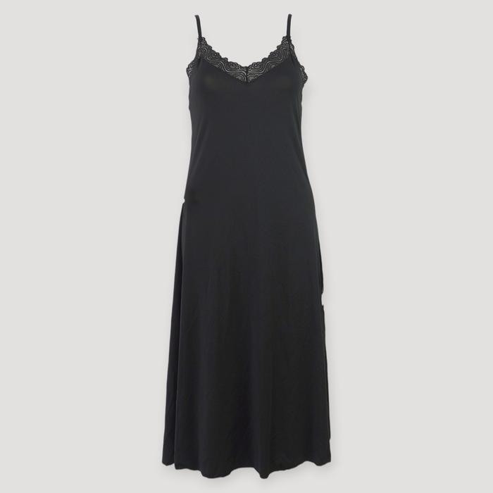 ST YVES Linge Baju Tidur Wanita Tanpa Busa Long Dress Mix Hias Lace Sleepwear Pakaian Dalam