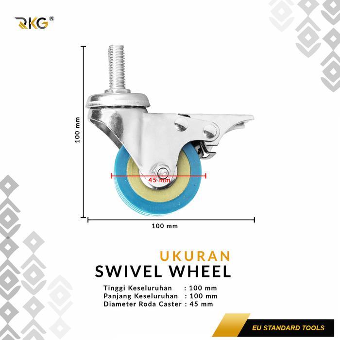 Roda Caster Pvc Troli 2 Inch Furnitur Rak Serbaguna Industrial Caster Terlaris