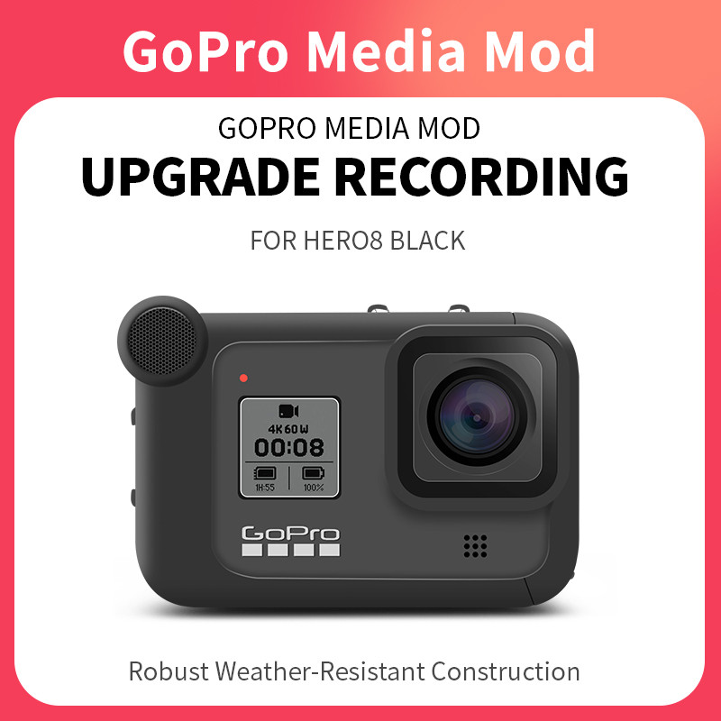 GoPro Media Mod Frame for HERO8 Black Action Camera Vlog Live Go Pro Original Light Display