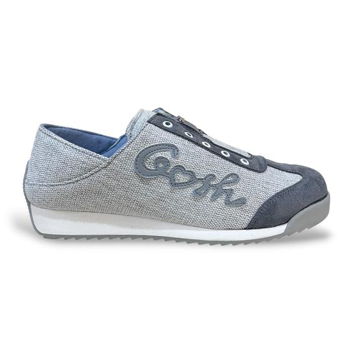 Gosh Bolzano 766 Sepatu Sneakers Slip-On Wanita dengan Sol Karet dan Upper Tekstil, Warna Abu-Abu, U