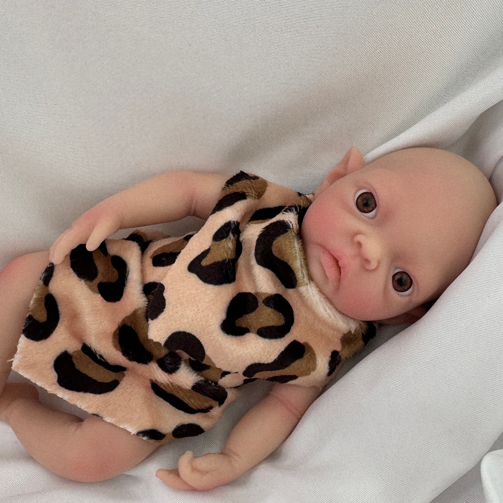 7" Micro Preemie Full Body Silicone Baby Doll Lifelike Mini Reborn Doll Surprice Children