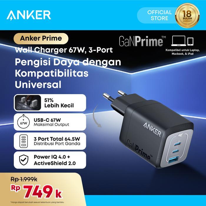 Wall Charger Anker Ganprime 67W - A2669 Terbaru 