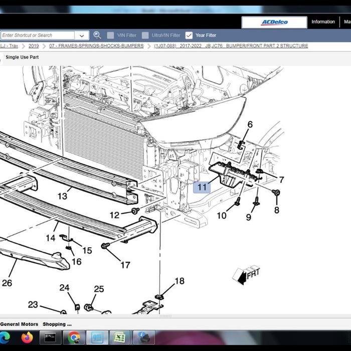 Bracket Bumper Depan Kanan Trax Fl Original