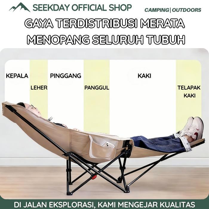 SEEKDAY Kursi Lipat Tidur Santai Kantor Adjustable Untuk Tidur Siang kursi malas Kursi Malas