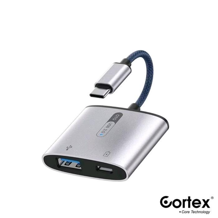 Cortex Mh366 Otg Usb C/Type-C To Usb 3.0 + 60W Charging 2In1 Adapter