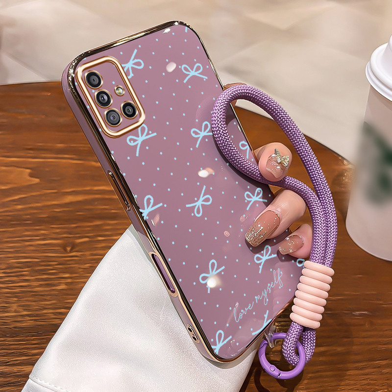 Casing Untuk Samsung Galaxy A71 Case Casing pola busur biru Kasing HP Kesing mewah Silikon Softcase 