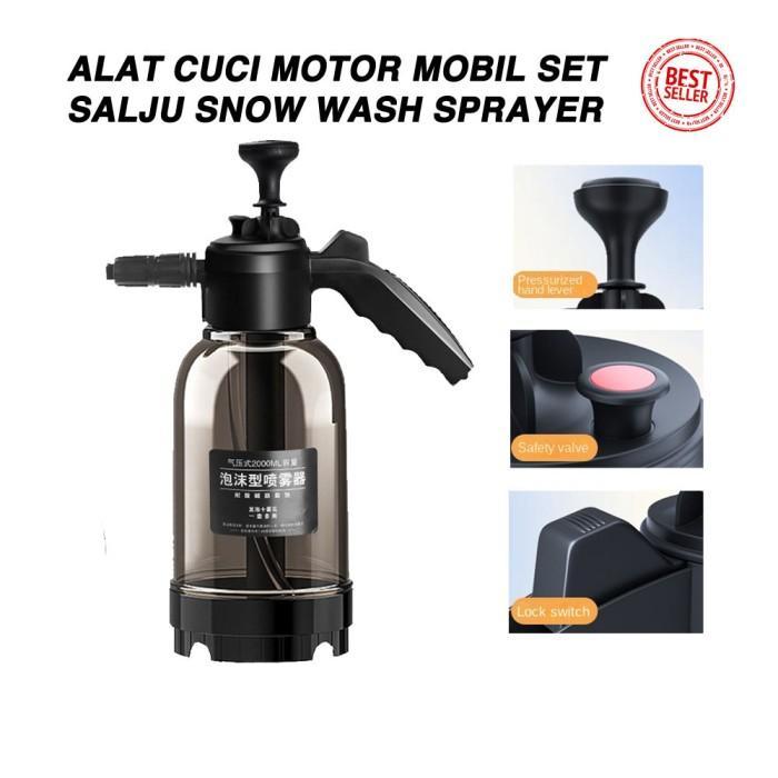 Cuci Salju Manual Hand Snow Wash Sprayer Salju Motor Mobil 2 Liter