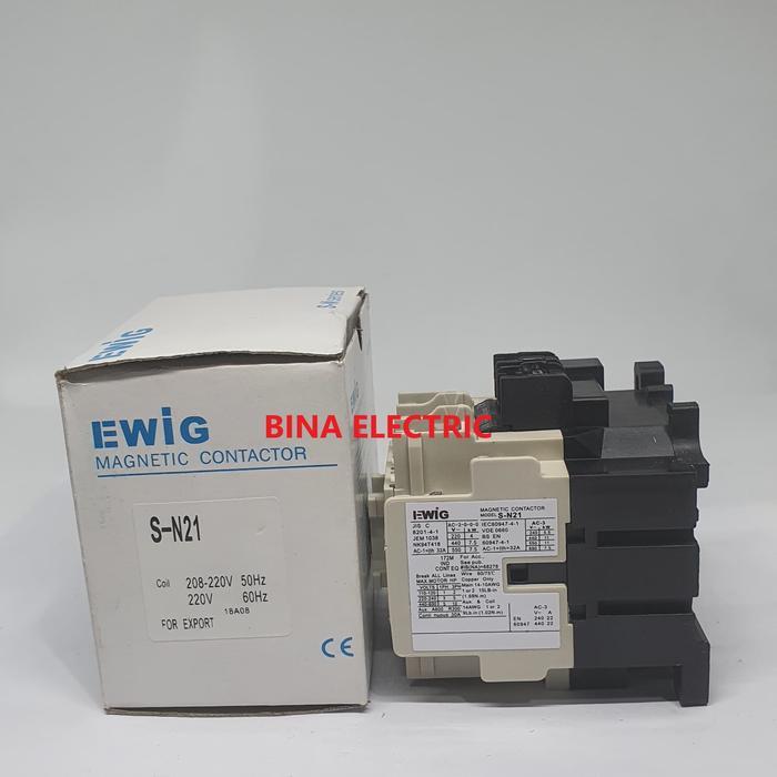 Magnetic Contactor Ewig S-N21 3P 32A / Kontaktor Ewig Sn21 Sn-21 #Gratisongkir