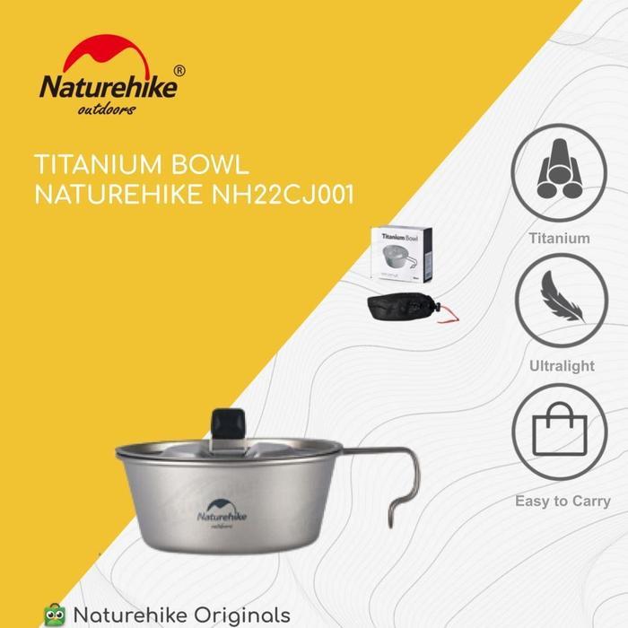 Ready TITANIUM BOWL PANCI / MANGKUK CAMPING ULTRALIGHT NATUREHIKE NH22CJ001