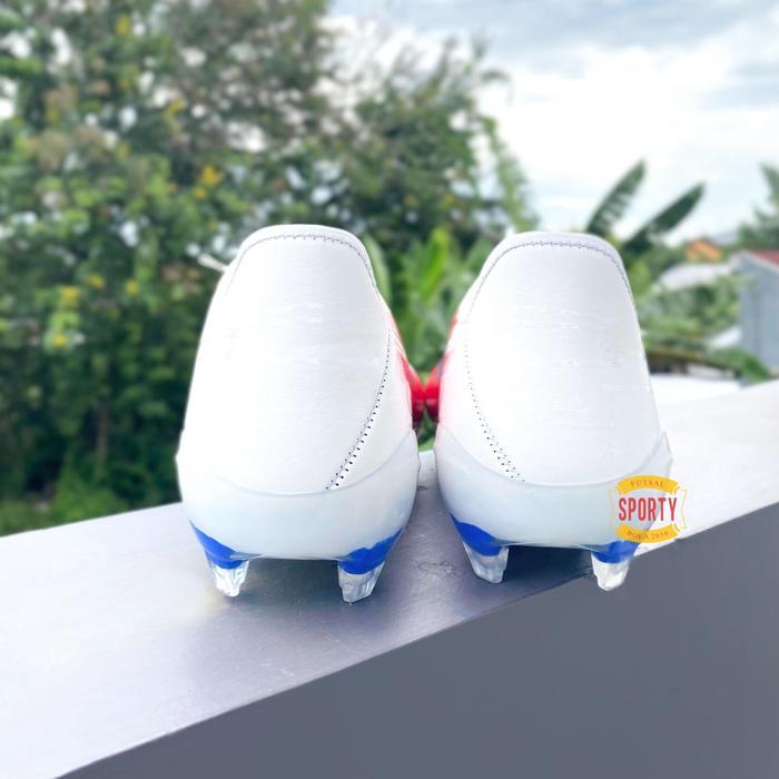 Sepatu Bola Reborn Meta Putih Merah Premium Bergaransi Toko Bisa COD