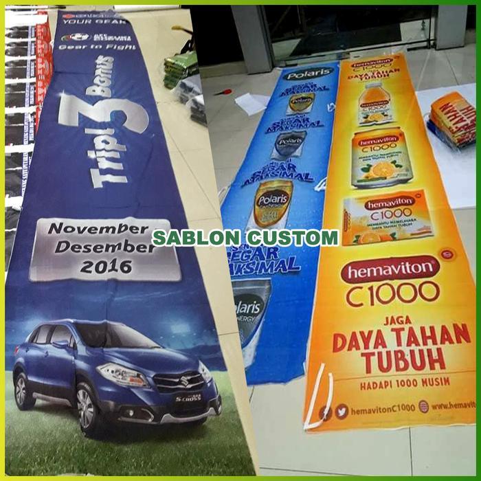 Bikin Umbul-Umbul Custom Bahan Kain Tc Full Collor Lebar 90Cm Terlaris