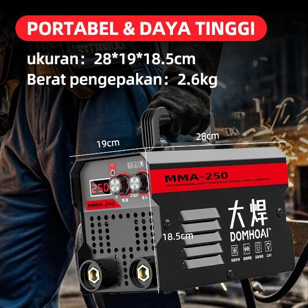 Domhoai Mesin Las Mma-250 Inverter Las Listrik Igbt Mesin Las Portabel Tampilan Digital Definisi