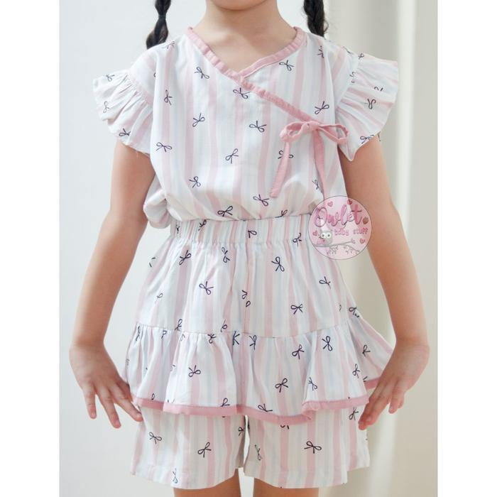 Premium Owlet - Oneset Kimono - Setelan Anak Perempuan - Setelan Rayon - Baju Anak Perempuan - Baju