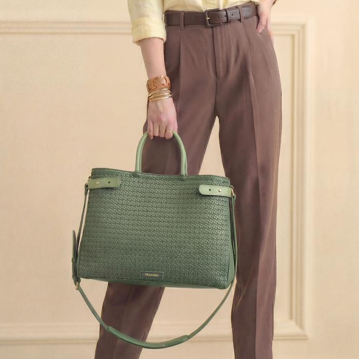 MOON DAE Hannam Tote Bag Tas Wanita Kulit Roman Premium Shopper Bag Besar Muat Laptop Korean Style