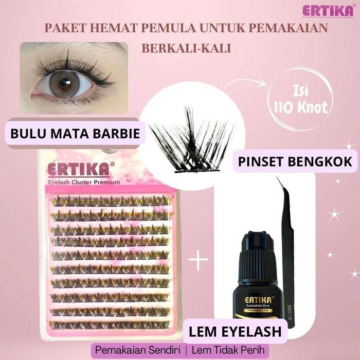 TERLARIS PAKET HEMAT Eyelash Sendiri By Ertika - Box, Lem, Bulumata, Extension