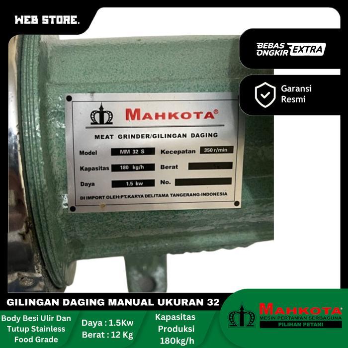 Promo Mesin Gilingan Daging Manual Mesin Giling Kacang No 32 Mahkota Meat Grinder Body Besi Ulir