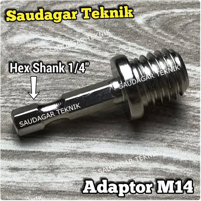Adaptor M14 M 14 Adapter Sambungan Pad Poles Untuk Mesin Bor