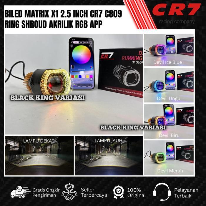 Lampu Biled 2,5inch RGB Lampu Proyektor Biled RGB APP 2.5 inch Lampu Utama Biled Motor Mobil