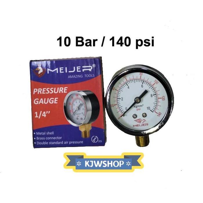 "New" Manometer 10 bar TEKIRO Pressure Gauge 10 bar TEKIRO Manometer 10kg TEKIRO Mano Meter 10 bar