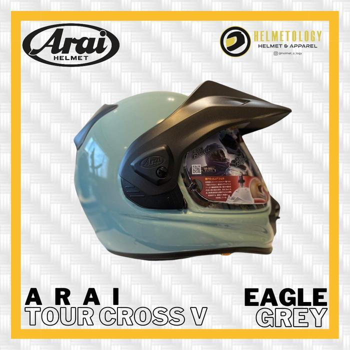 Arai Tour Cross V Eagle Grey Helm Full Face Adventure Touring Original Made in Japan
