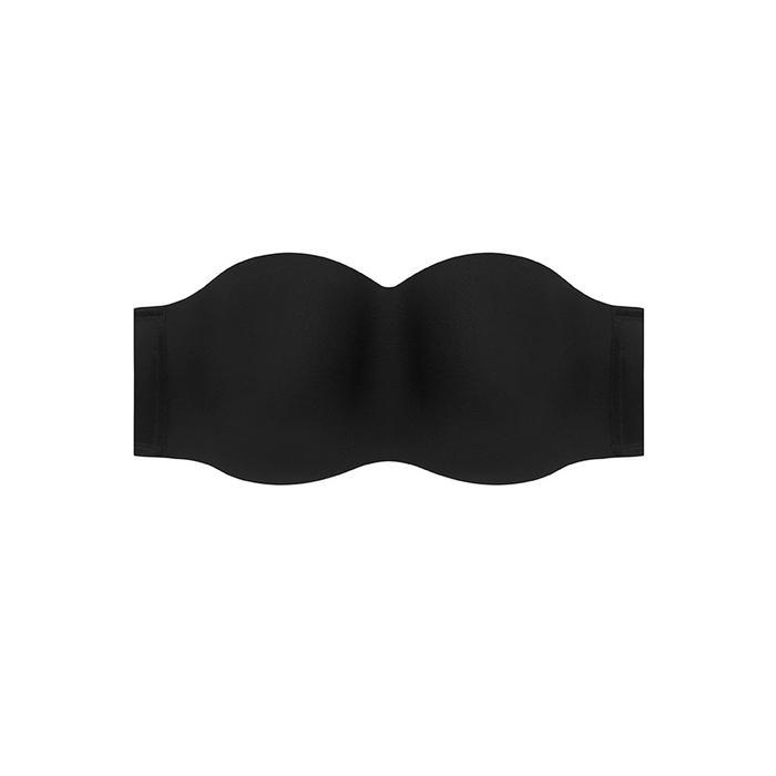 Bra Strapless Tanpa Tali Model Full Cover Anti Melorot Ukuran Jumbo - Black, 32C