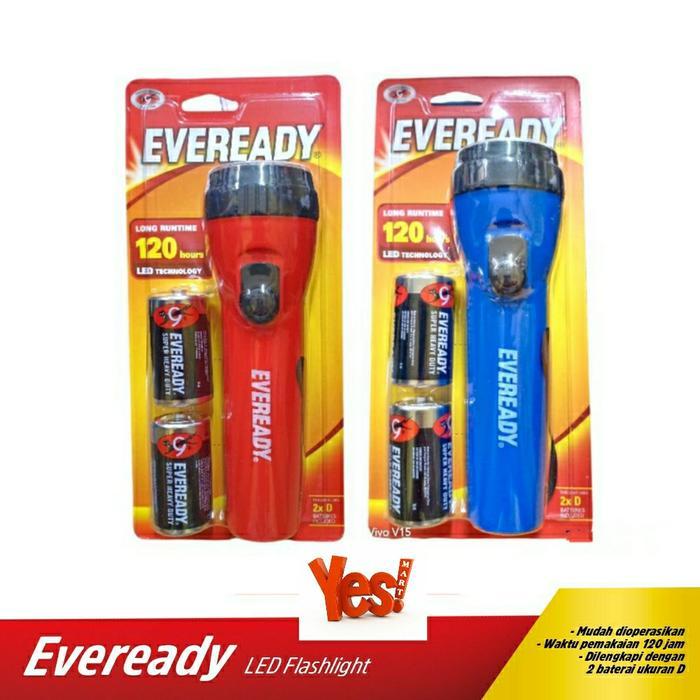 Senter LED Besar Eveready + Baterai Size D