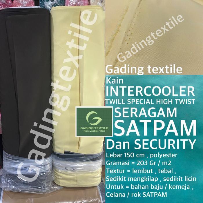 ( per 1 meter ) Kain seragam SATPAM SECURITY twill drill high twist INTERCOOLER lebar 150 cm meteran