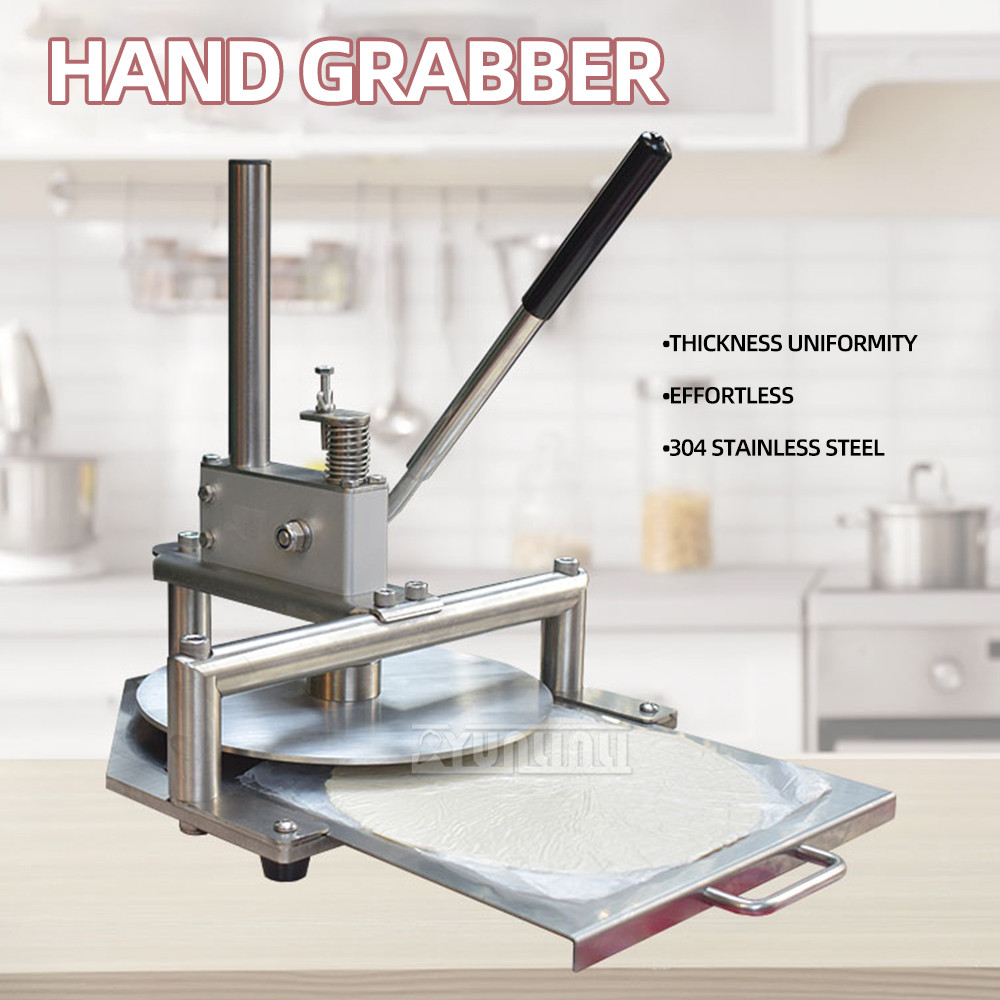 Manual Pizza Former Dough Press Machine 304 Stainless Steel Dough Flattening Machine Commercial Food