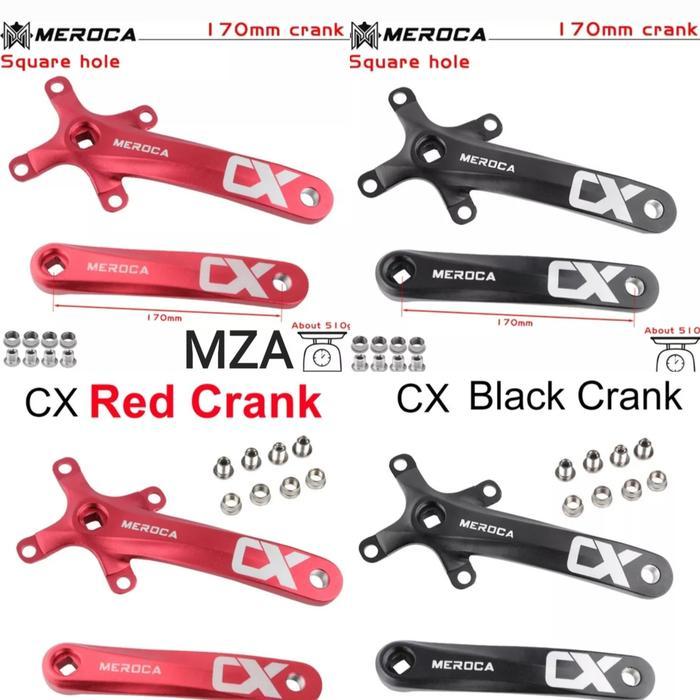 Meroca Crank Arm BB Kotak BCD 104 Crankset Sepeda