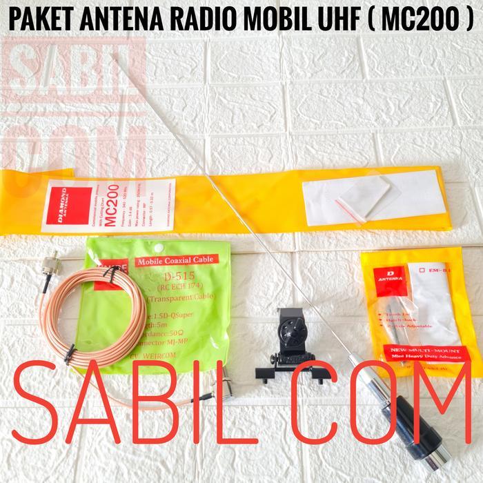 Ada Stok PAKET ANTENA MOBIL UHF DIAMOND MC200 ANTENA RIG MOBIL UHF MC 200 UHF