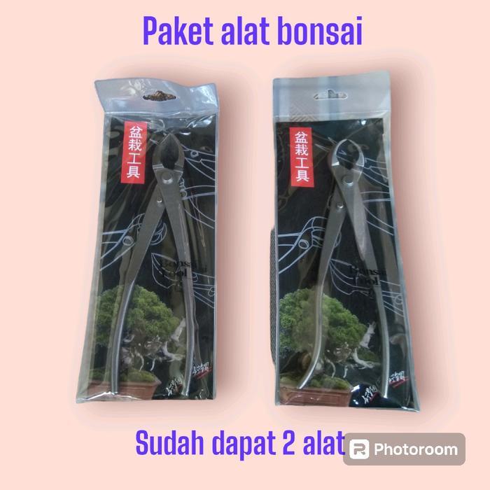 bonsai CATOK CEMBUNG Paket 2 Alat Bonsai Catok Cembung dan Catok Miring 21 cm Warna Silver untuk Per