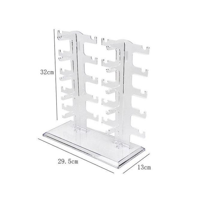 Rak Kacamata Akrilik Display Pajangan Kacamata 4Susun /Plastik Display Kacamata /Tempat Rak Display