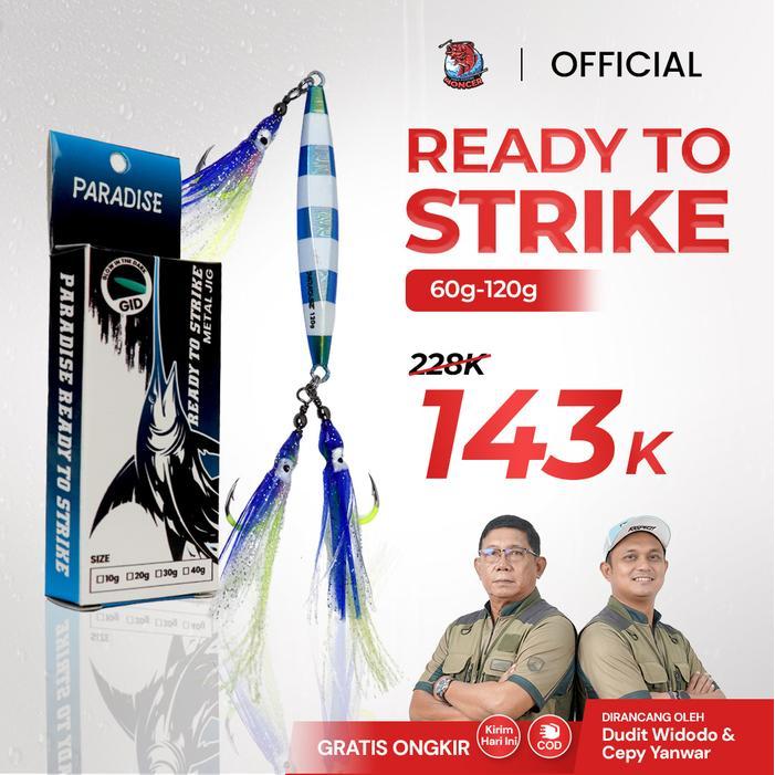 PR0M0 Paradise Ready To Strike Metal Jig Cumi Premium Fish Lure GID 60-120gr - Jigging Laut Glow