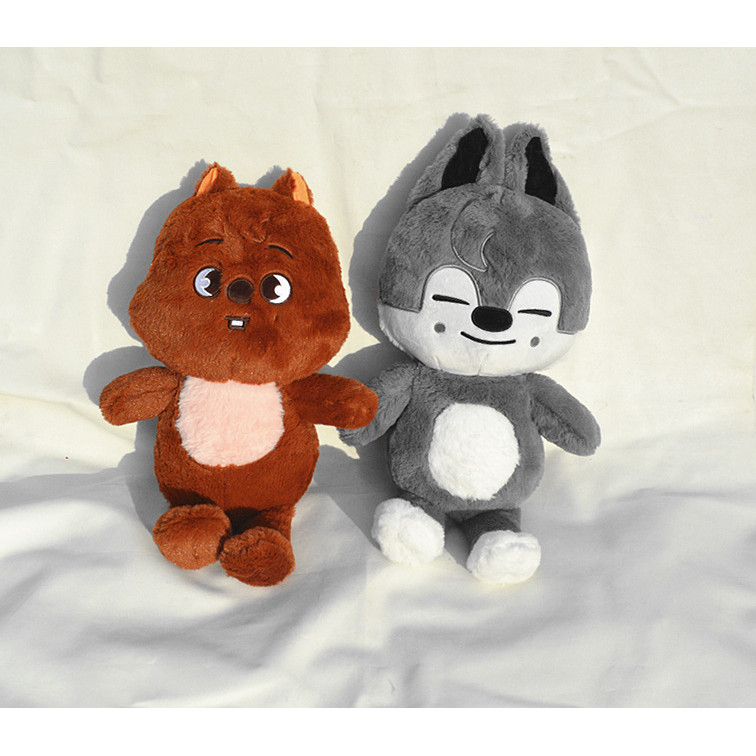 **50cm Kpop Skzoo Plush Toy Wolfchan Kawaii Cartoon Stuffed Animal Plushie Doll Large Size Kids